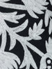 Elegant Floral Contrast Handcrafted Kashmiri Chain Stitch Cushion Cover