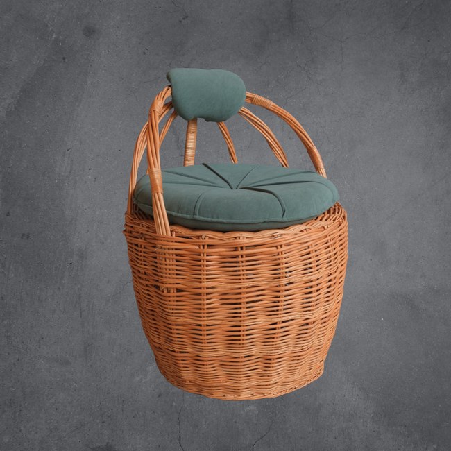 Kangri-Inspired Wicker Chair- Embrace Kashmir's Warmth & Style