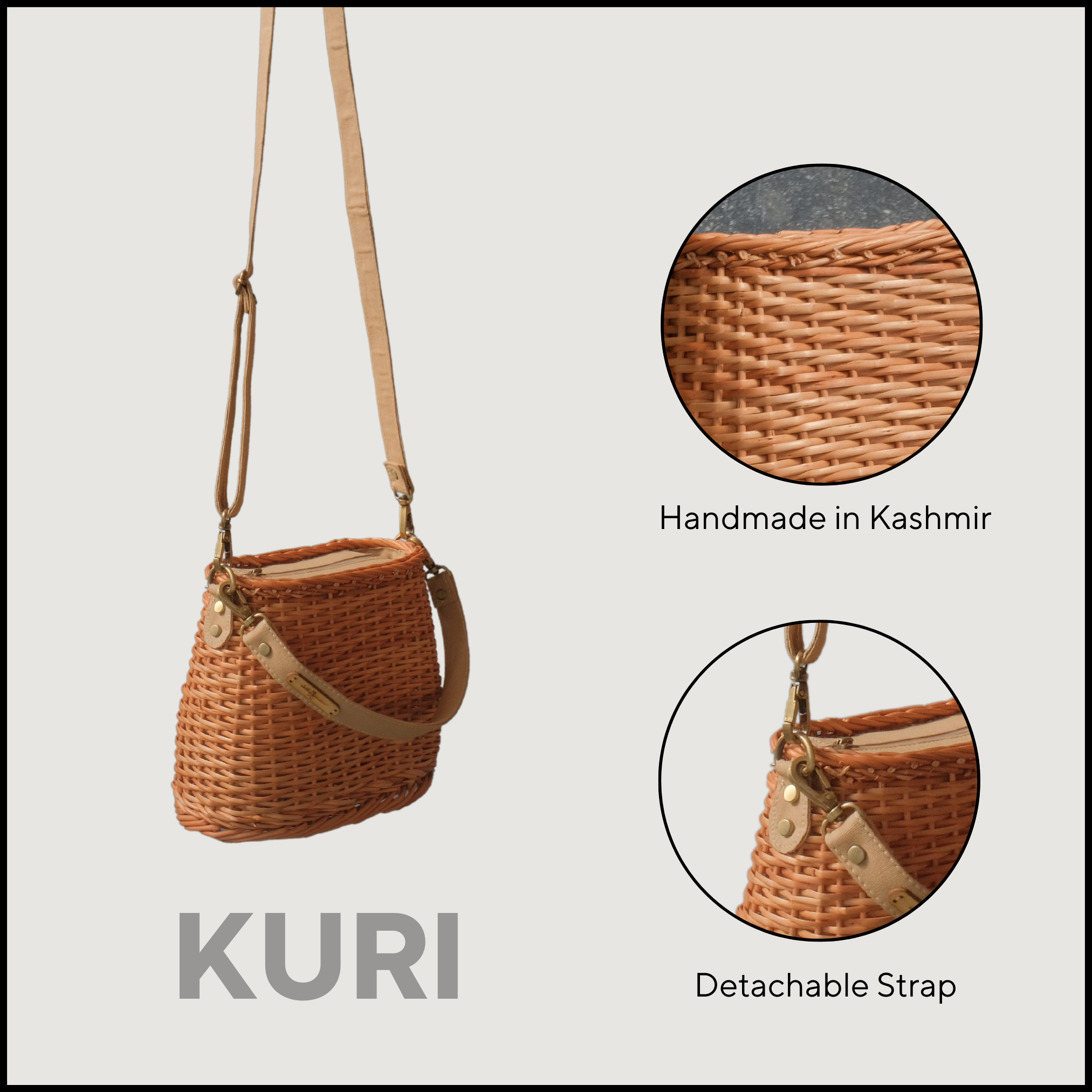Eco-Chic Kuri Wicker Bag: Fashion Meets Functionality