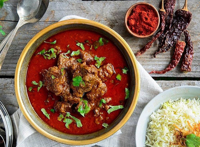 Authentic Kashmiri Mirchi Korma (Marchwangan Korma) - Fiery Lamb Curry