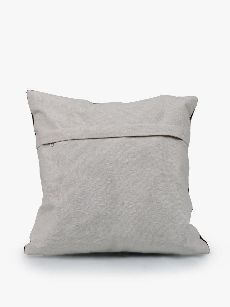 Ethereal Aviary: Kashmiri Chain Stitch Hand-Embroidered Bird Cushion Cover - Hamiast