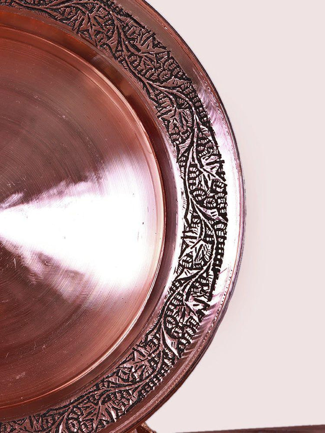 Floral Borders Adorning Kashmiri Copper Plates - Hamiast