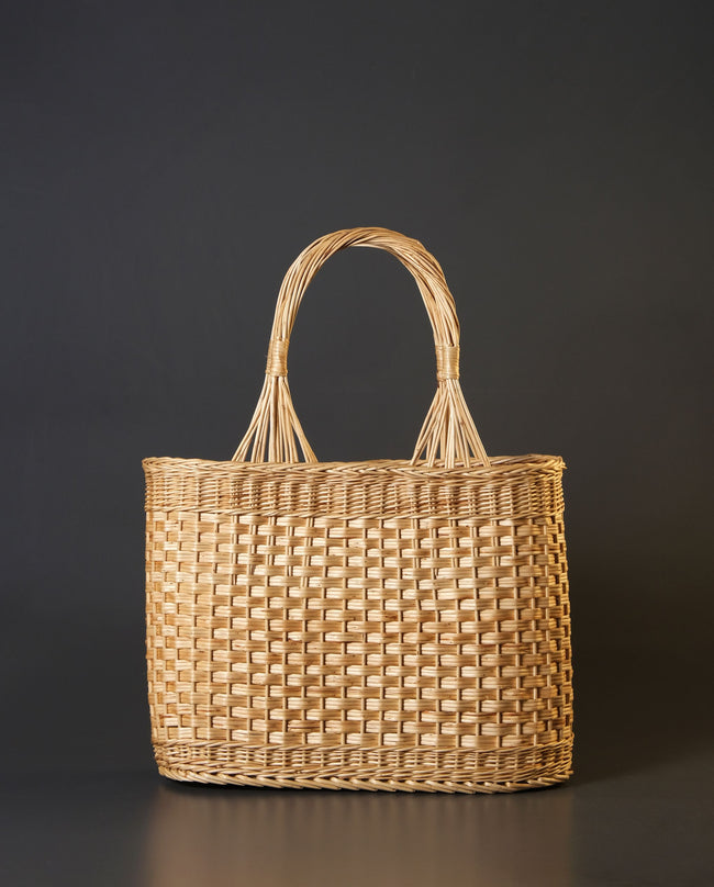 Tunim Beach Basket Bag– Handwoven Kashmir Wicker Willow Luxury