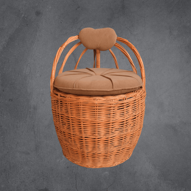 Kangri-Inspired Wicker Chair- Embrace Kashmir's Warmth & Style - Hamiast