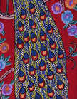 Luxurious Crimson Peacock Aari Kari Wall Hanging – Kashmiri Craftsmanship - Hamiast