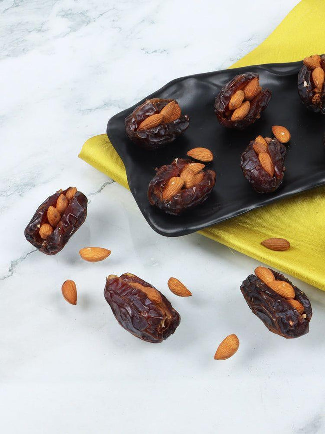 Majestic Medjool Dates with Kashmiri Mamra Almonds - Hamiast's Exquisite Delight - Hamiast