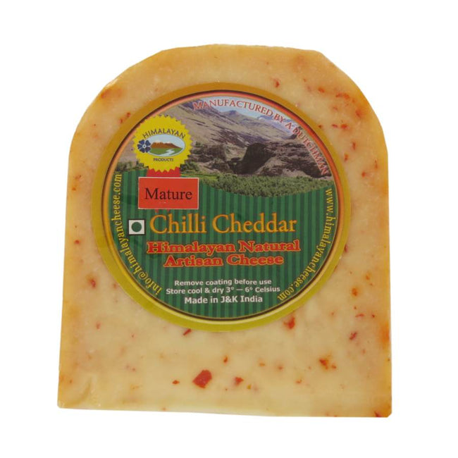 Himalayan Mature Chilli Cheddar Cheese - Spiced with Kashmiri Chillies