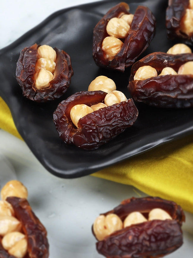 Premium Medjool Dates Stuffed with Hazelnuts - Exquisite Gourmet Treat - Hamiast