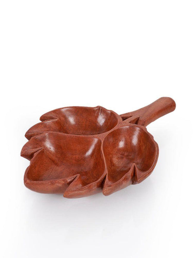 Walnut Wood Chinar Dry Fruit Bowl Small - Hamiast