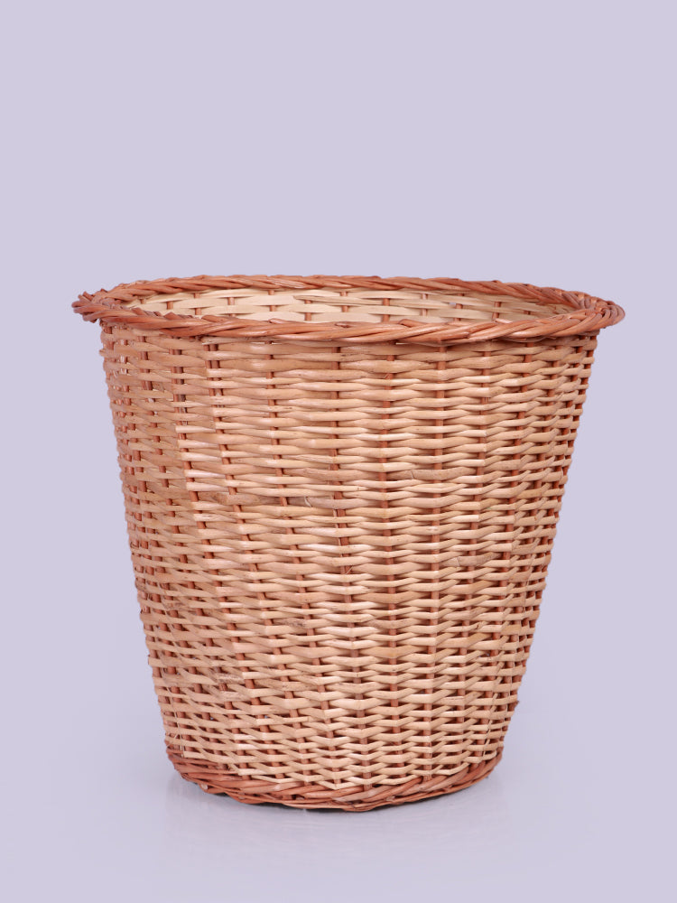 Eco-Friendly Wicker Waste Bin - Handwoven Trash Basket