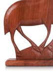 Handcrafted Walnut Wood Deer Decor - Exquisite Kashmiri Table Accent