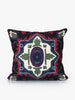 Elegant Prussian Blue Kashmiri Chain Stitch Luxury Cushion Cover Set