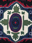 Elegant Prussian Blue Kashmiri Chain Stitch Luxury Cushion Cover Set