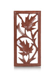 Kashmiri Chinar Leaf Intricately Carved Wooden Wall Panel