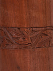 Handmade Walnut Wood Pen Holder with Carved Chinar Motif