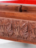 Exquisite Hand-Carved Walnut Wood Jewelry Box with Chinar Engraving