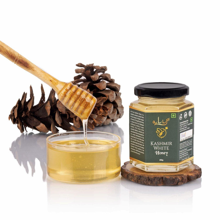 Alif Kashmir White Honey, Pure, Natural, Himalayan Honey 250g - Hamiast