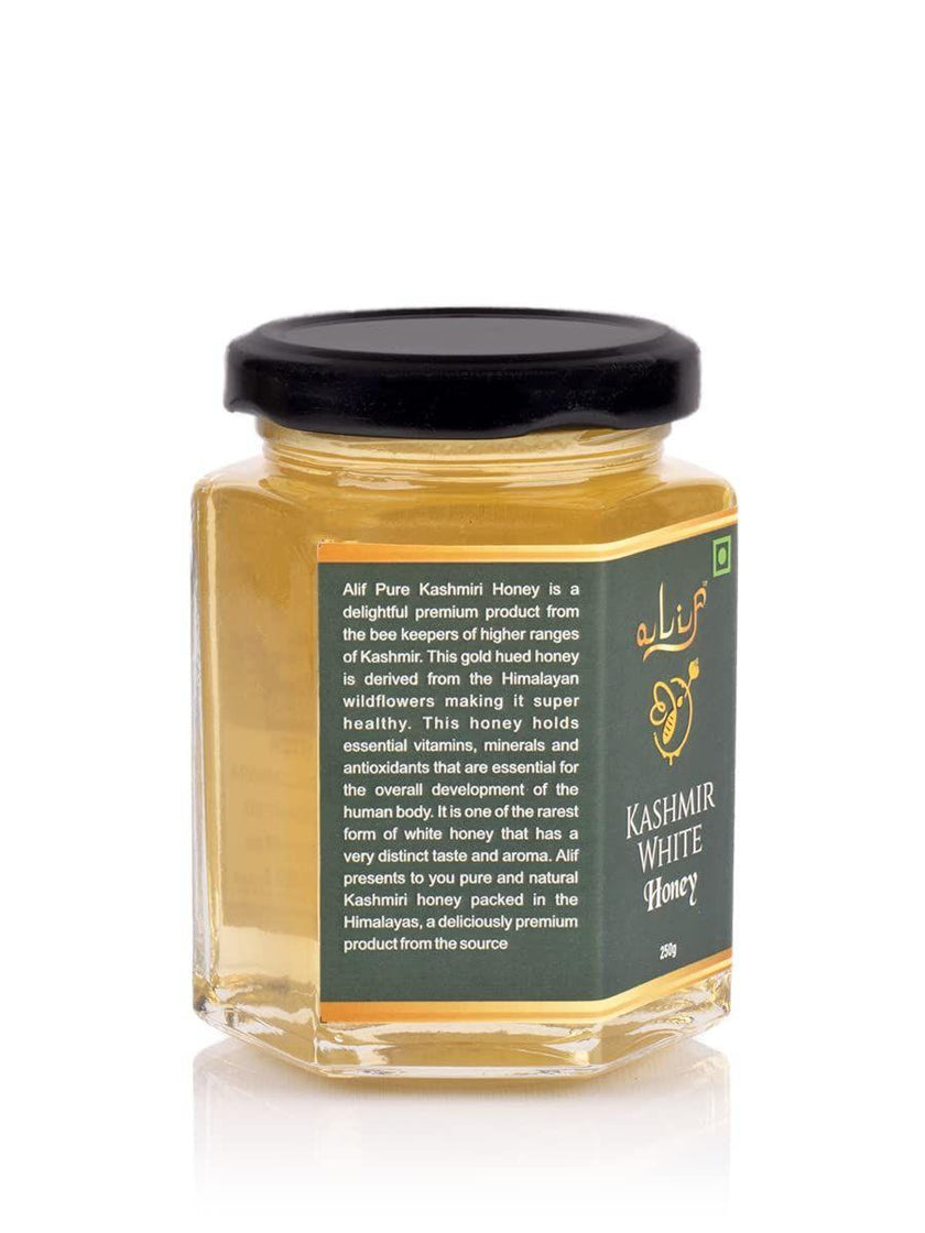 Alif Kashmir White Honey, Pure, Natural, Himalayan Honey 250g - Hamiast