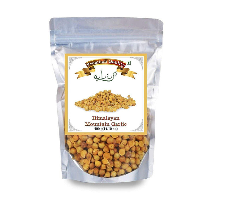Alif Kashmiri Garlic from Himalayas, Single Clove, Kashmiri Lehsun, Snow Mountain Garlic- 400 Gm - Hamiast