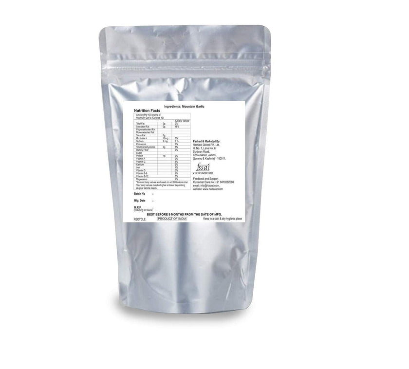 Alif Kashmiri Garlic from Himalayas, Single Clove, Kashmiri Lehsun, Snow Mountain Garlic- 400 Gm - Hamiast