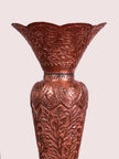 Handcrafted Petal Design Copper Vase