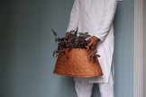 Elegant Trapezoid Indoor Wicker Planter: Modern Willow Elegance