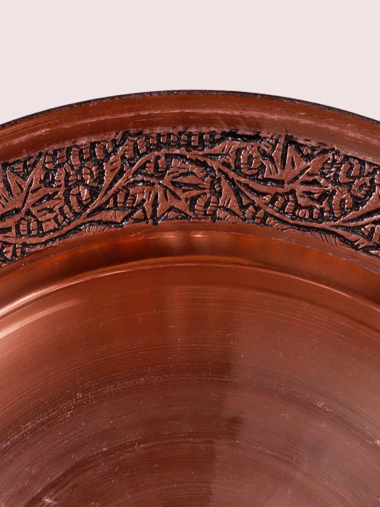 Floral Borders Adorning Kashmiri Copper Plates - Hamiast