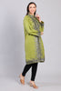 Gul-e-Chinar Olive Green Kashmiri Wool Jacket with Zari Embroidery-Side-2