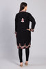 Gulnaar-e-Siyah Black Kashmiri Wool Jacket with Aari Embroidery Back