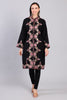 Gulnaar-e-Siyah Black Kashmiri Wool Jacket with Aari Embroidery Front