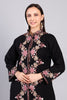 Gulnaar-e-Siyah Black Kashmiri Wool Jacket with Aari Embroidery Zoom