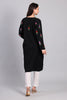 Gultar-e-Bahar — Black Pheran with Multicolor Floral Aari Kashmiri Embroidery-Back