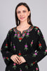 Gultar-e-Bahar — Black Pheran with Multicolor Floral Aari Kashmiri Embroidery-Zoomed