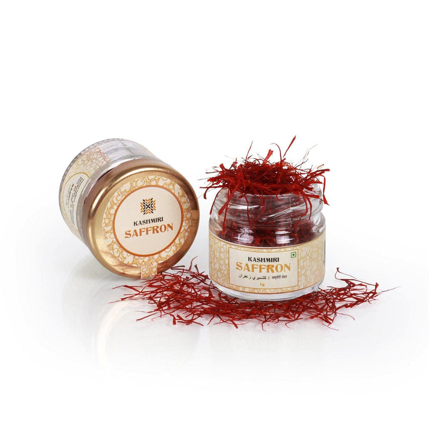 Hamiast Kashmiri Saffron (Kesar): Premium Grade-1 Quality Threads, 100% Pure, 1g - Hamiast