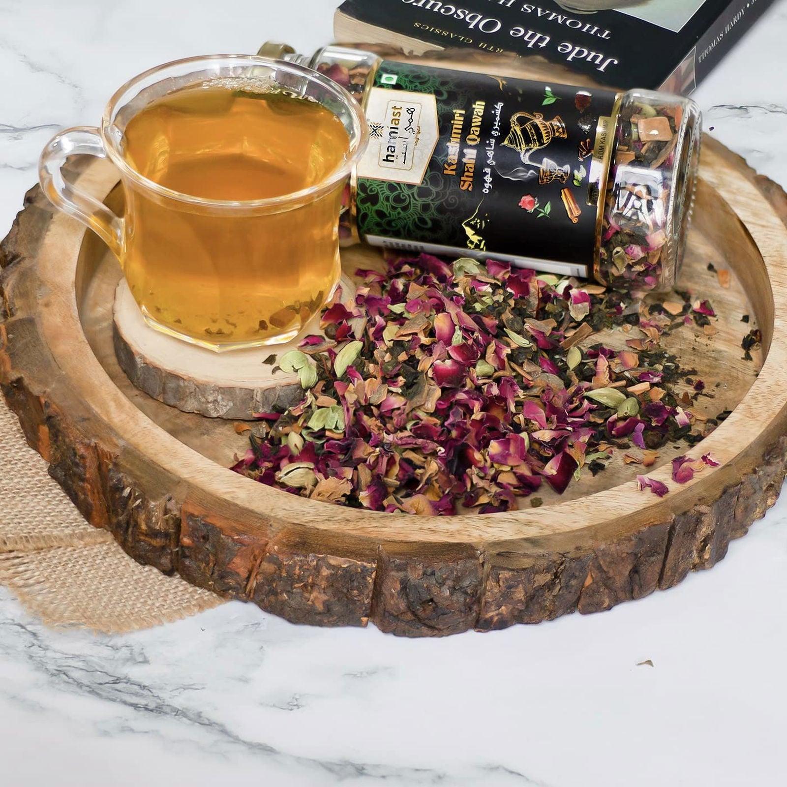 Kashmiri Shahi Kahwa Tea | Saffron Green Tea | Sugar-Free | Hamiast
