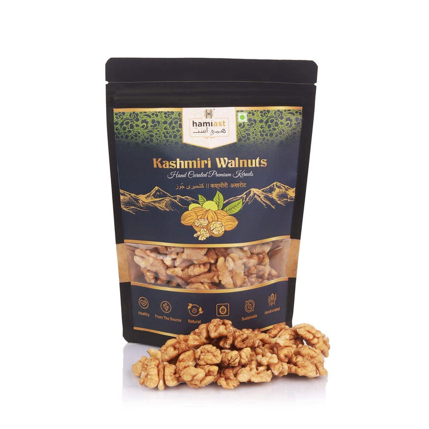 Hamiast Kashmiri Walnuts, Hand Curated Premium Kernels, Aakhrot Giri 250g - Hamiast