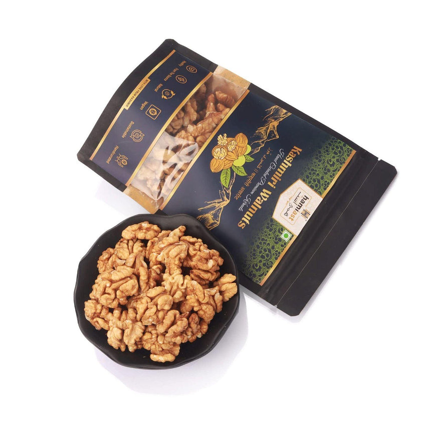 Hamiast Kashmiri Walnuts, Hand Curated Premium Kernels, Aakhrot Giri 500g - Hamiast
