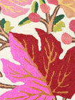 Handcrafted Dual-Season Chinar Leaf Chain Stitch Embroidered Cushion Cover - Hamiast