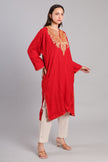 Crimson Gold Tilla Embroidered Kashmiri Pheran