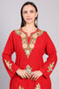 Ruby Charm Kashmiri Pheran with Aari Embroidery
