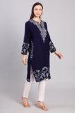Imperial Navy Kashmiri Pheran with Aari Embroidery