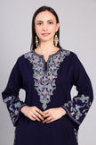 Imperial Navy Kashmiri Pheran with Aari Embroidery