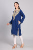 Regal Azure Kashmiri Pheran with Zari Paisley Embroidery
