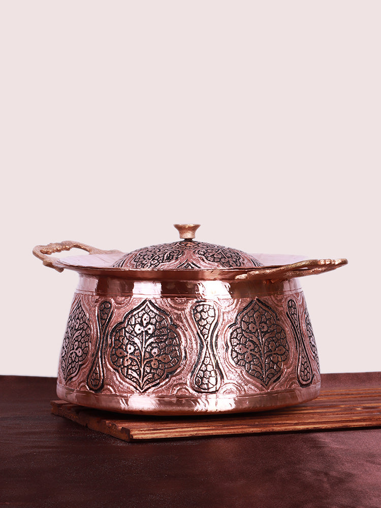 Kandkaari Kashmiri Copper Handi Set ( Donga | Serving Bowls )