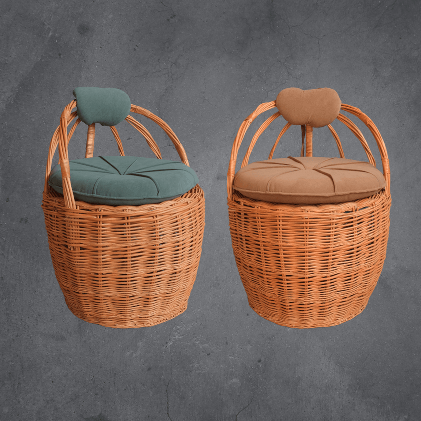 Kangri-Inspired Wicker Chair- Embrace Kashmir's Warmth & Style - Hamiast