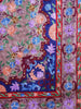 Kashmiri Regal Floris Handmade Silk Chain Stitch Rug - Hamiast