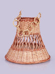 Kashmiri Wicker Willow Ceiling Light - Handcrafted Pendant Lamp - Hamiast