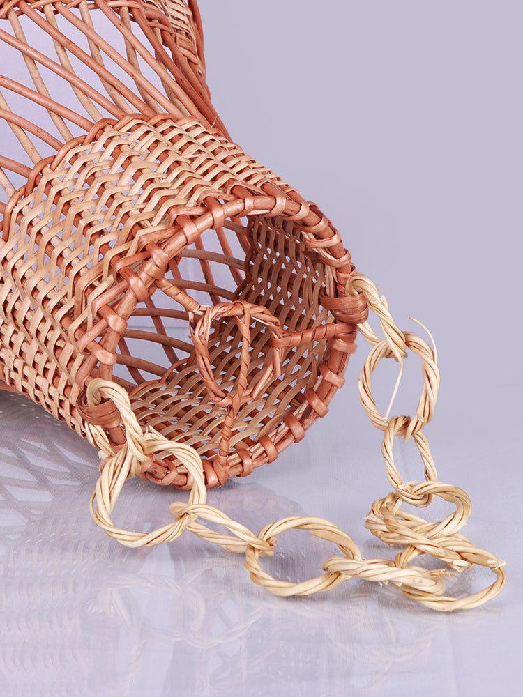 Kashmiri Wicker Willow Ceiling Light - Handcrafted Pendant Lamp - Hamiast