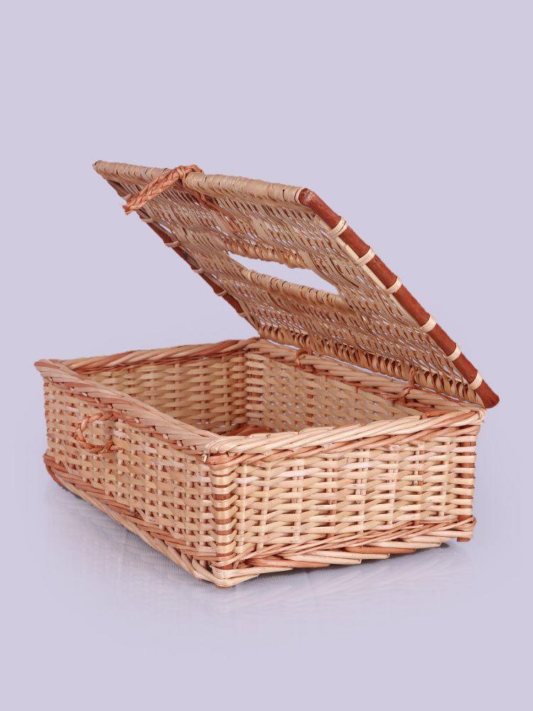 Kashmiri Willow Wicker Tissue Box - Handcrafted Elegance - Hamiast