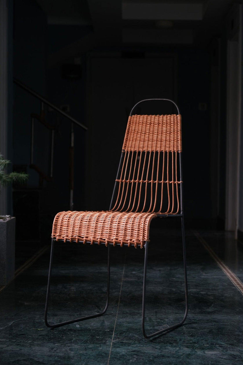 Ki Chair: Elegantly Crafted Wicker and Iron Mastery - Hamiast